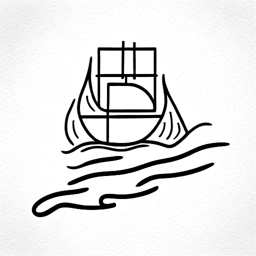 Burn boat tattoo design idea