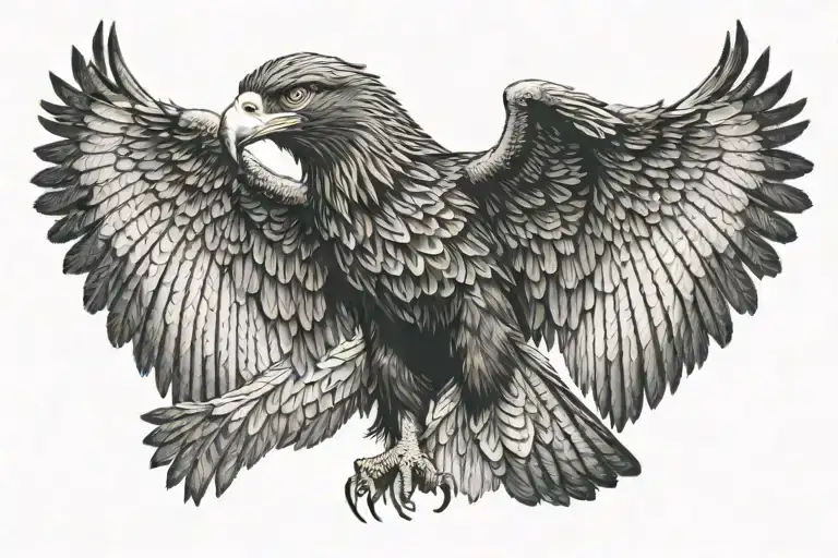 wedge tail eagle coming over right shoulder to front of body. southern cross above Uluṟu on chest tattoo design idea
