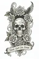 name and date of death tattoo design idea