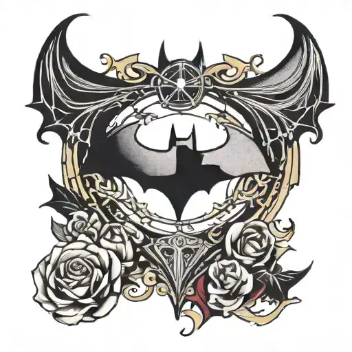 Batman symbol tattoo design idea