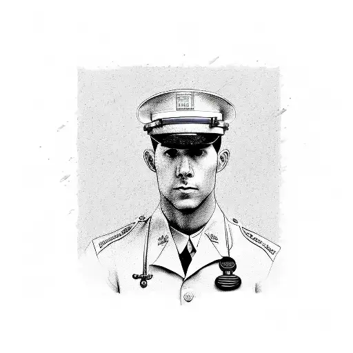medical staff growing from roots in the marine corps infantry, morphing into United States Air Force tattoo design idea