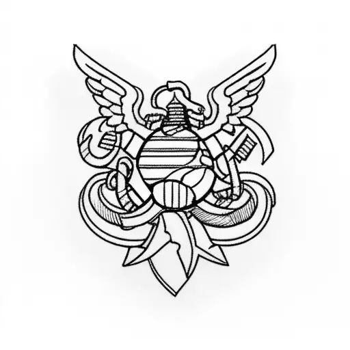 marine corps, doctor, Air Force officer tattoo design idea