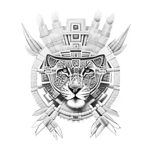 mayan black jaguar tattoo