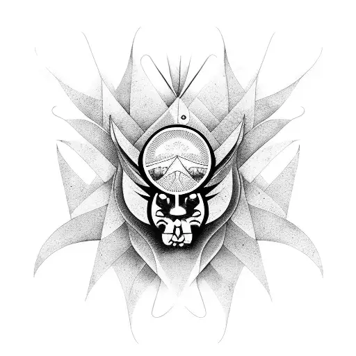 brazil tropical nature tattoo design idea