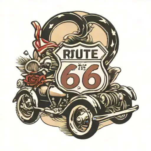 Route 66 Beneficiaries tattoo design idea
