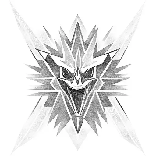 y2k zapdos tattoo design idea