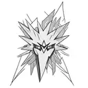 y2k zapdos tattoo design idea