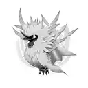 cybersigilism zapdos tattoo design idea