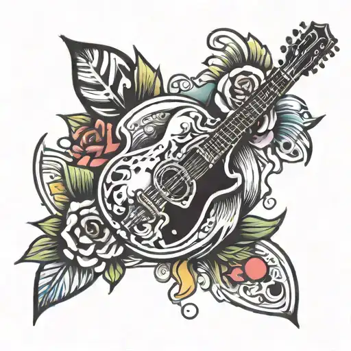 emo music tattoo design idea