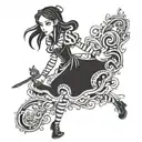 Alice madness returns standing up  tattoo design idea