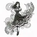 Alice madness returns standing up  tattoo design idea