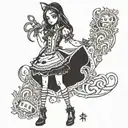 Alice madness returns standing up  tattoo design idea