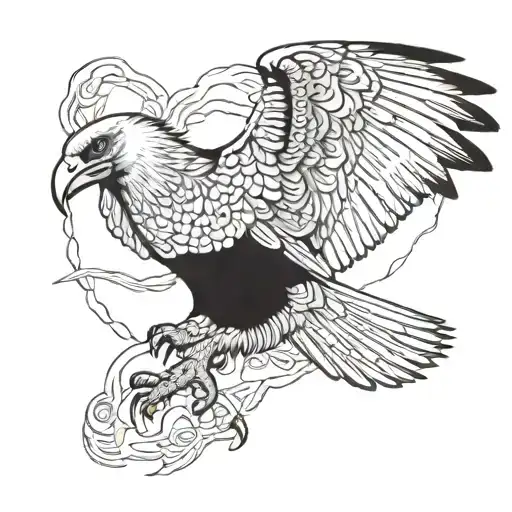 andean condor attacking tattoo design idea