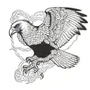 andean condor attacking tattoo design idea