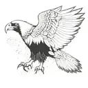 andean condor attacking tattoo design idea