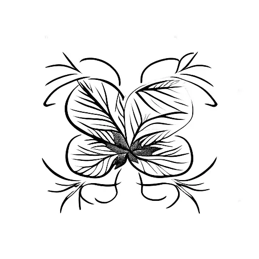 A cannabis leaf intertwined with a loc, representing the client's passion for both tattoo design idea