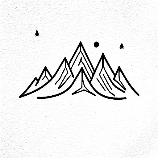 Mountain Temporary Tattoo / Small Mountain Tattoo / Little Mountain Tattoo  / Collarbone Tattoo / Shoulder Tattoo / Simple Tattoo - Etsy