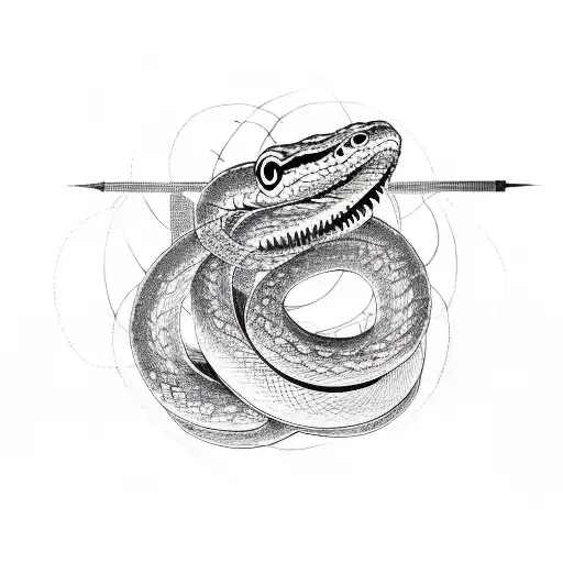 Snake forming the infinity symbol with the words 'Dont trust a soul' tattoo design idea