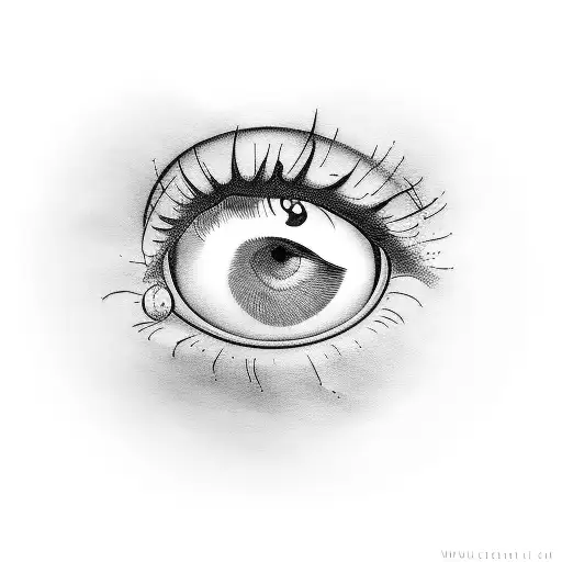 couple dancing in the eye tattoo design idea