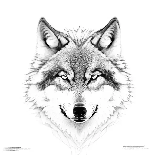 odin's wolves looking upwards in a V shape tattoo design idea