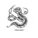 snake and dagger tattoo design idea