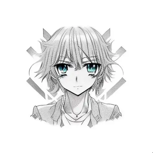 Joint rolled with anime characters as the paper tattoo design idea