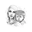 mama e hijo tattoo design idea