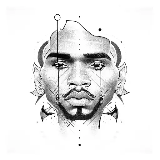 Chris Brown  tattoo design idea