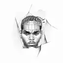 Chris Brown  tattoo design idea