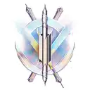 Bow and arrow tattoo design idea