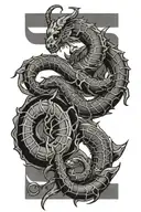 scorpio and capricorn tattoo design idea