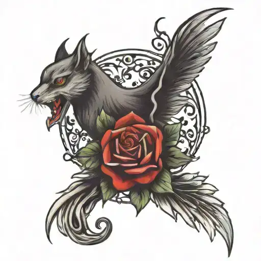 "a blessing and a curse" tattoo design idea