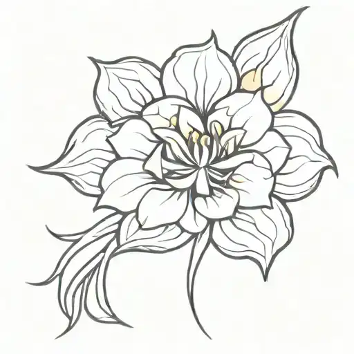 the flower of albedo genshin impact tattoo design idea