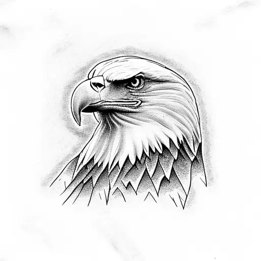 bald eagle, Jesus, American flag & cross tattoo design idea