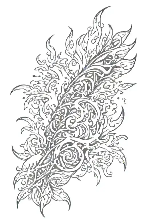 flames wraping around the fore arm tattoo tattoo design idea