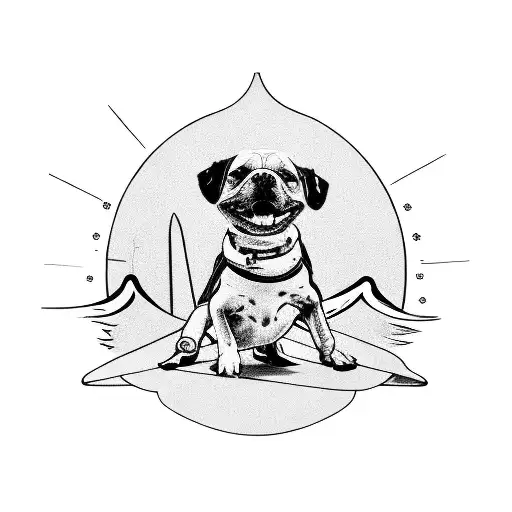 An internet-inspired design featuring a dog surfing the web tattoo design idea