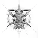 hammerhead with sting ray below tattoo design idea