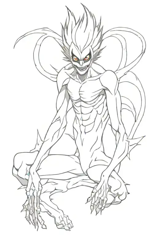 Ryuk full body from DeathNote tattoo design idea