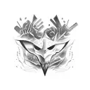 cursed memories tattoo design idea