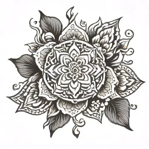 floral mandala design tattoo design idea