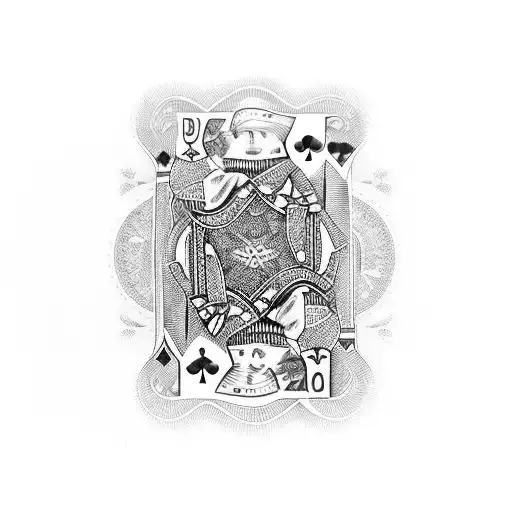 playing cards and money tattoo design idea