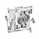 playing cards and money tattoo design idea