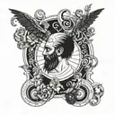 Stoic philosophy concept tattoo design idea