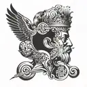 Stoic philosophy concept tattoo design idea