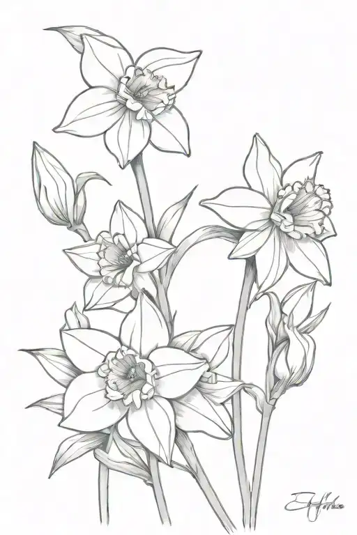 daffodils tattoo tattoo design idea