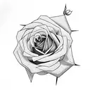 Katie In a Rose tattoo design idea