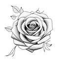 Katie In a Rose tattoo design idea