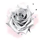 Rose + name "Katie" tattoo design idea