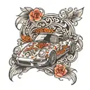 porsche 911 tattoo design idea