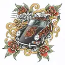 porsche 911 tattoo design idea